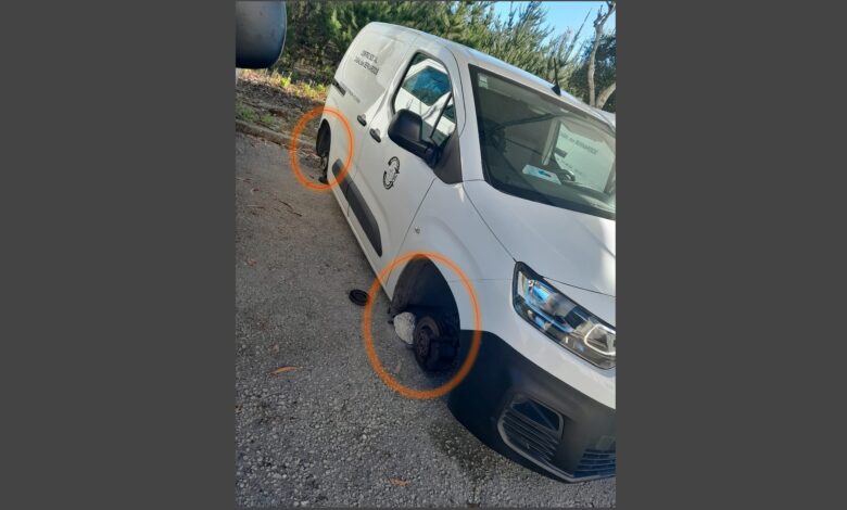 Roubaram pneus a carrinha de IPSS em Ourém pneus 57823 4910005939732347469 n