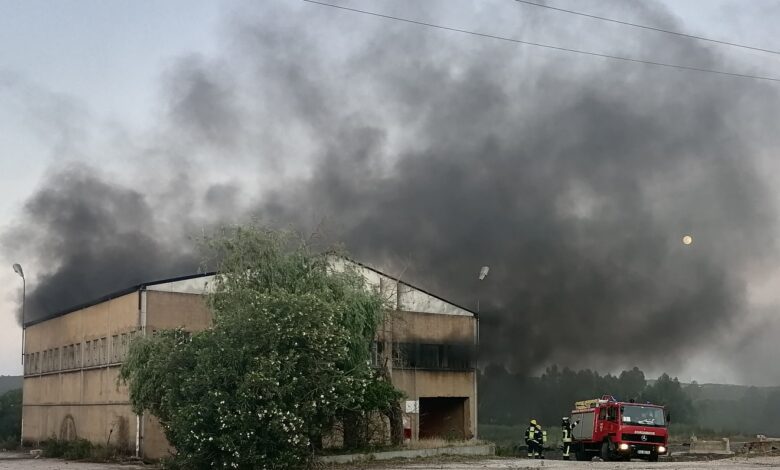 Incêndio deflagrou num armazém da Platex (c/ vídeo) incendio platex IMG 20230504 203256