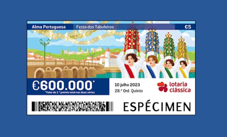 Lotaria dedicada à festa dos Tabuleiros lotaria tabuleiros