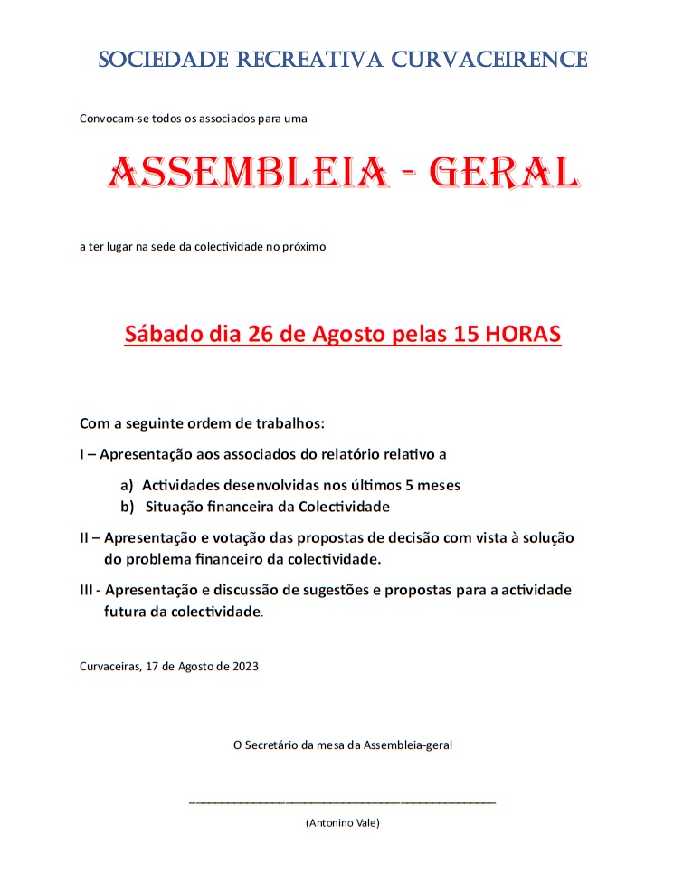 Assembleia de Agosto 3