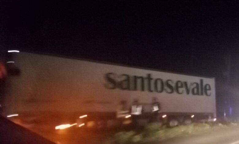 Camião despista-se na estrada da Golegã IMG 20240105 192003