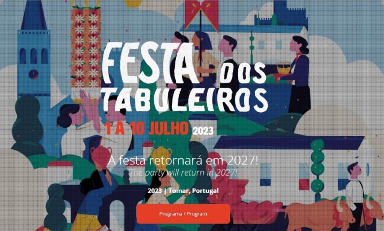 Comissão anuncia festa dos Tabuleiros para 2027, mas depois apaga a publicação festa tabuleiros 6789