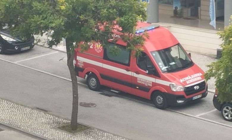 Ambulância dos bombeiros de Tomar envolvida em acidente ambulancia bombeiros IMG 20240706 WA0002