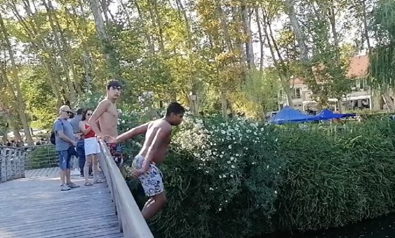 Mergulhos radicais no rio Nabão (c/ vídeo) mergulho