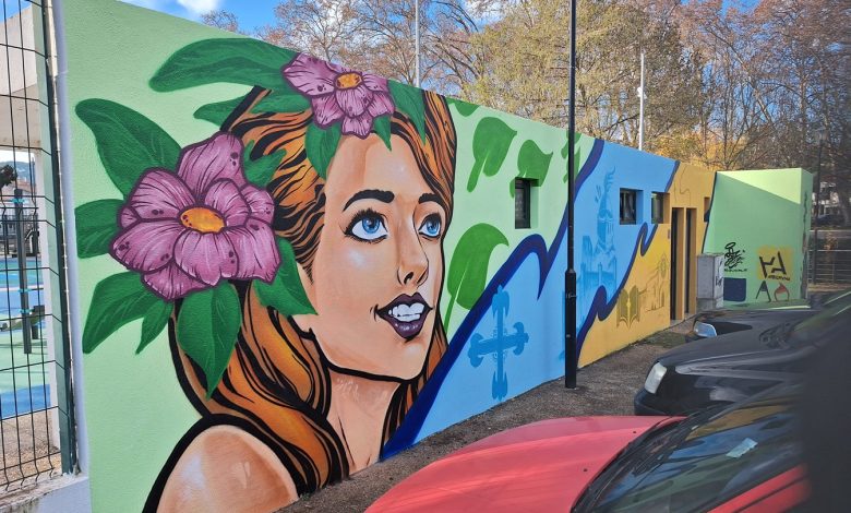Nova pintura mural em Tomar (c/ fotos e vídeo) 20241225 104941