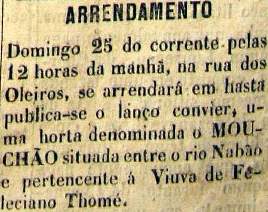 Câmara de Tomar comprou o Mouchão há 100 anos Mouchao Arrenda se o Mouchao maio de 1879 a emancipacao