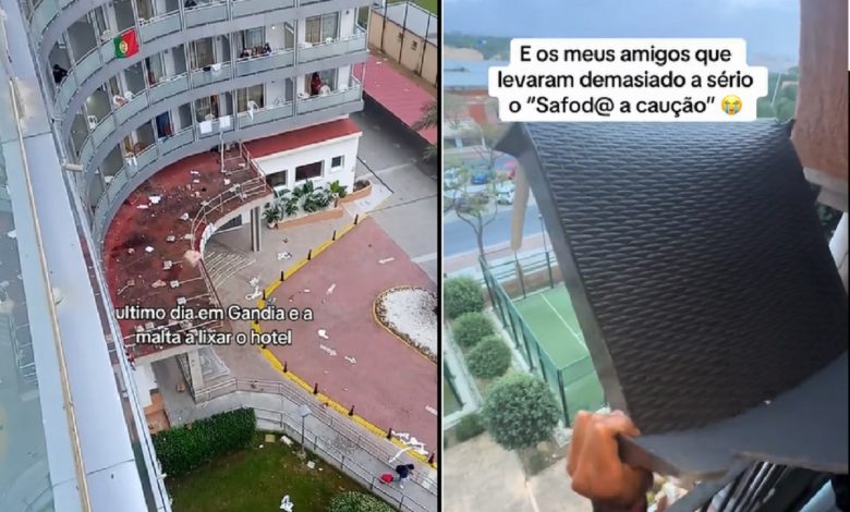 Finalistas deixam rasto de destruição em hotéis (c/ vídeos) finalistas