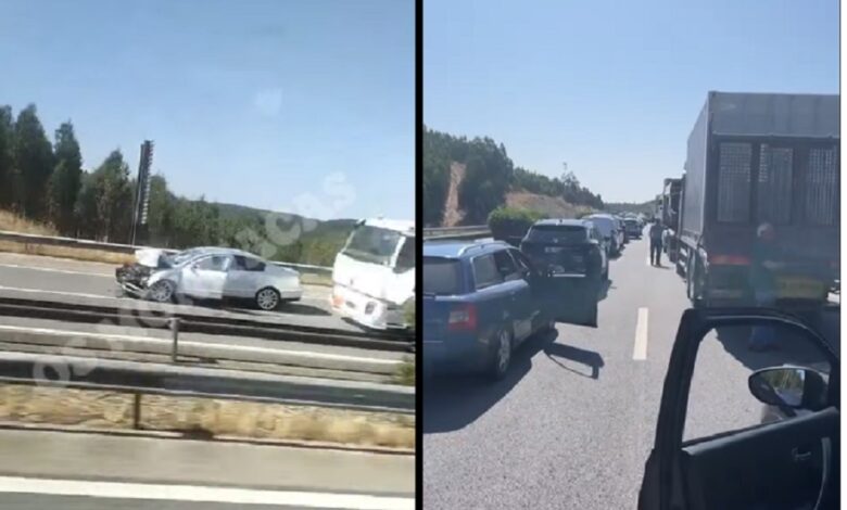 Colisão entre ligeiro de passageiros e camião cisterna de gás corta trânsito na A23 acid 7890